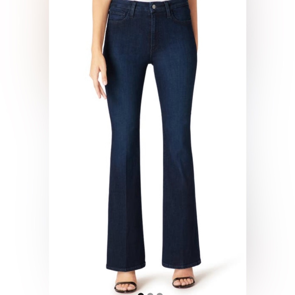 JOES WOMENS NAVY STRETCH ZIPPERED POCKETED HIGH RISE CURVY BOOTCUT JEANS SIZE28